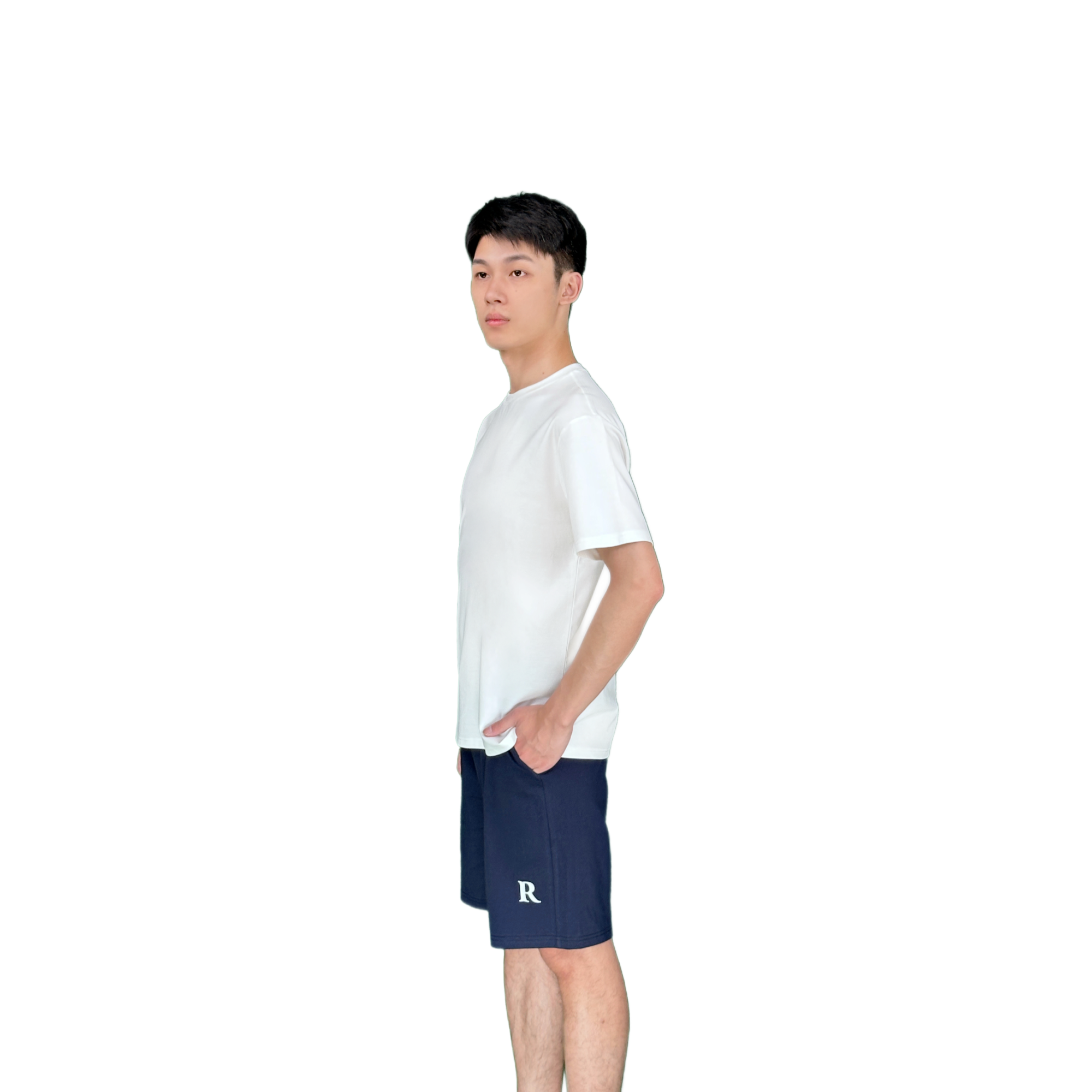 笕度笕度.夏季男士凉感亲肤百搭休闲白色宽松短裤男款纯色春夏