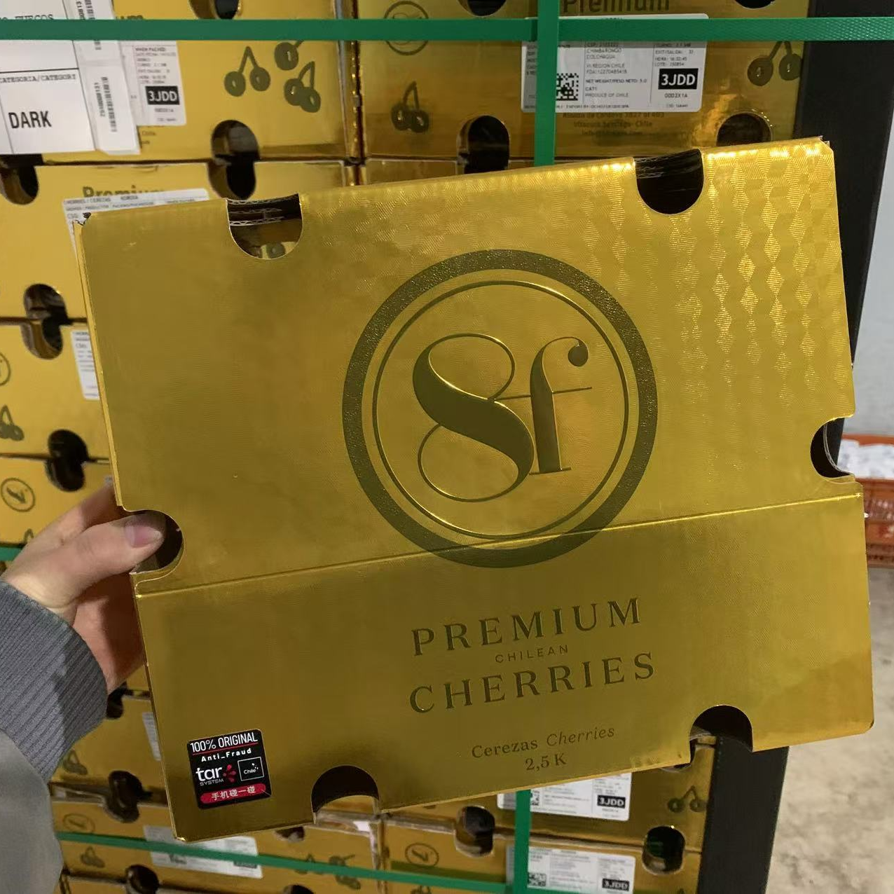 空运智利车厘子3J科迪亚又脆又甜 内附果径卡