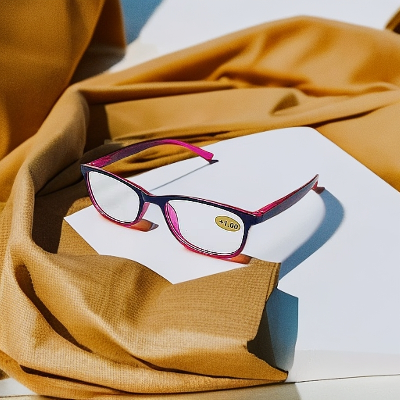 紫色方框老花眼镜