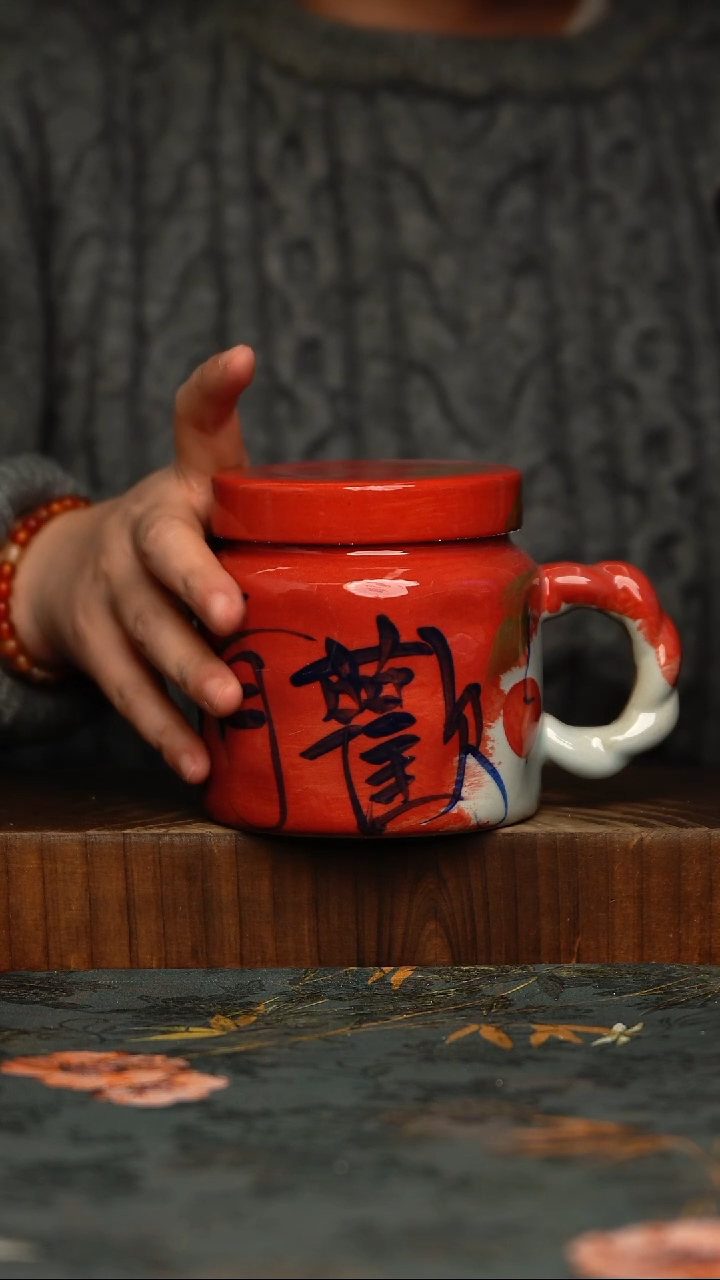 瓷片釉下彩手工手绘同款