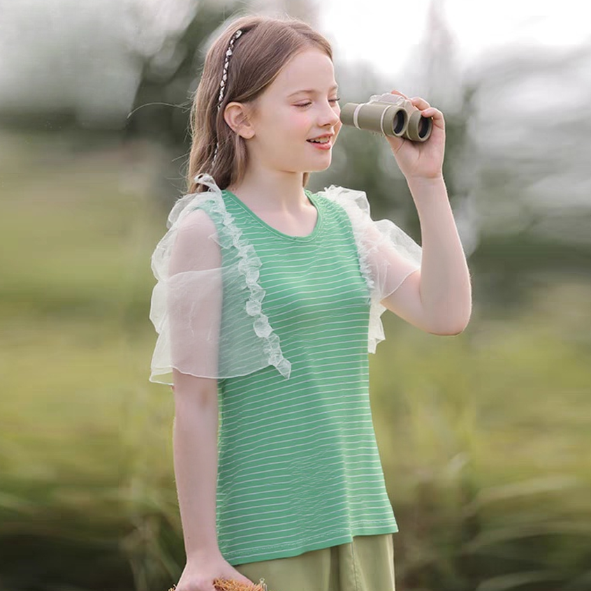 83016高端专享夏季女宝短袖绿色