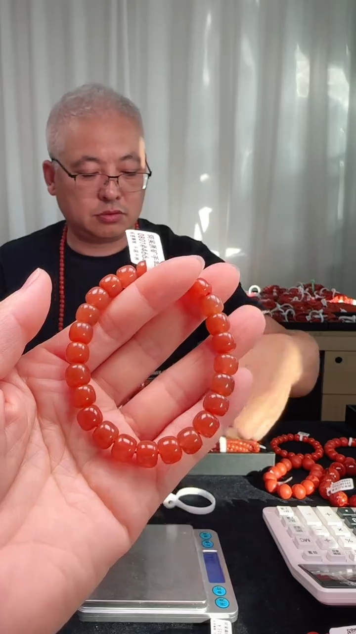 未镶嵌多样性发一件南红玛瑙8mm保山原矿冰橙老型单圈 