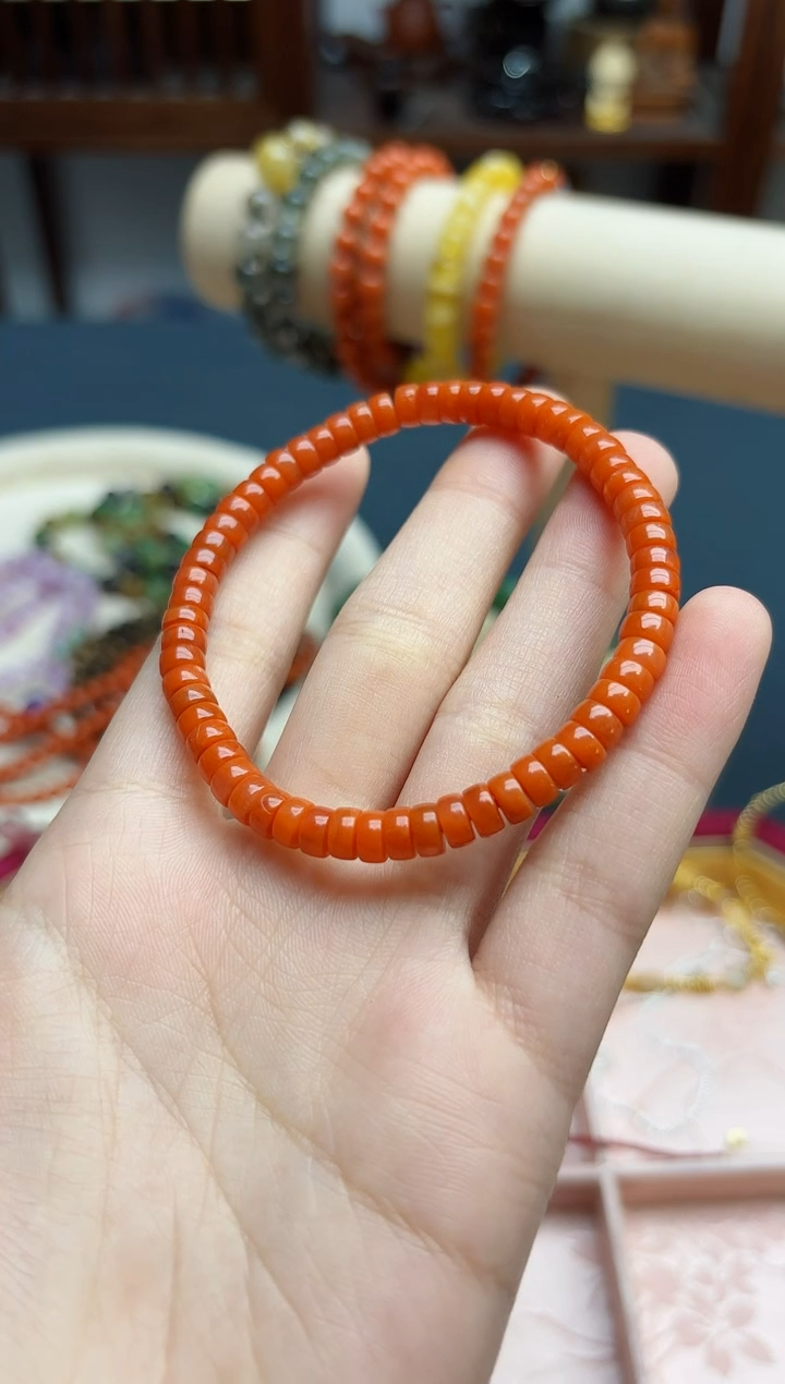 【闪购商品】南红玛瑙手串未镶嵌南红直切5+mm手串*1 JYD