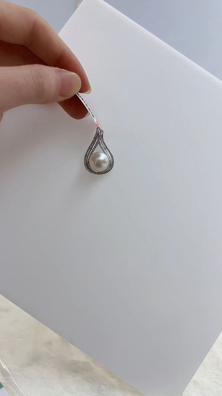 【闪购商品】银S925镶嵌海水珍珠DA吊坠@@v425