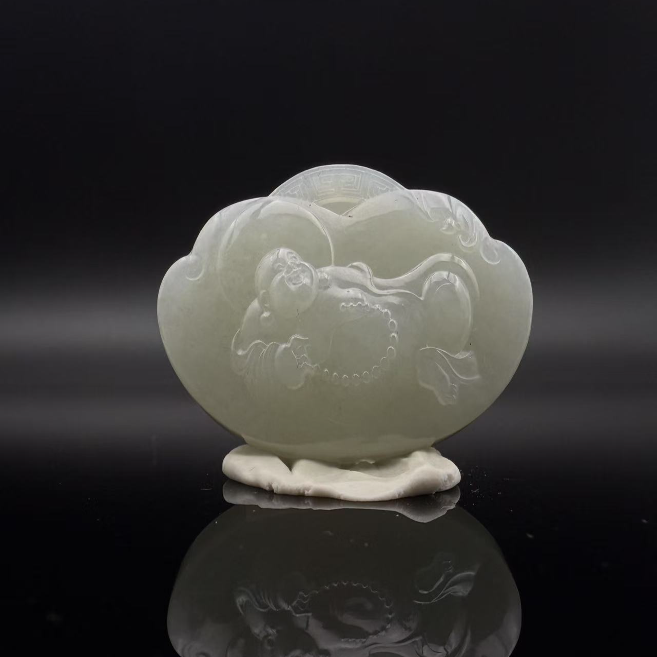 和田玉弥勒佛吊坠 0083