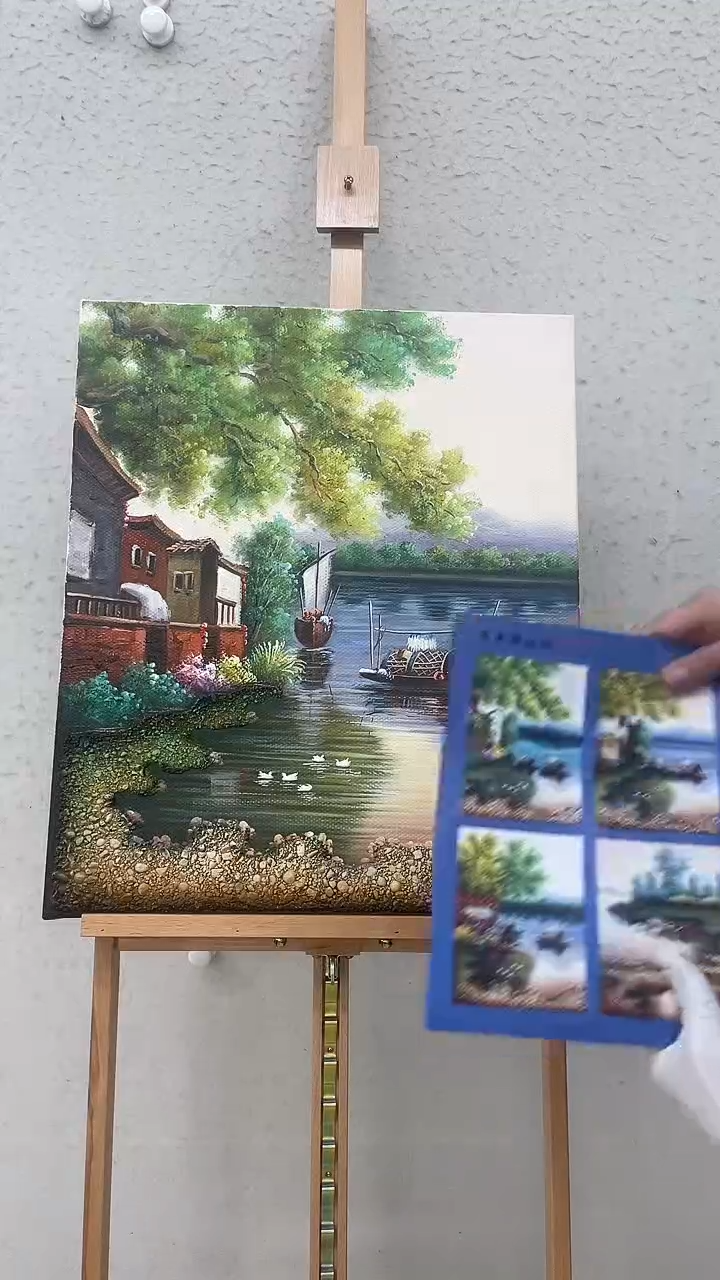 油画油画-石子水乡-50-60厘米-3