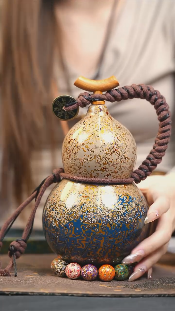 【闪购商品】WM273漆艺酒葫芦不包手串及旋转底座