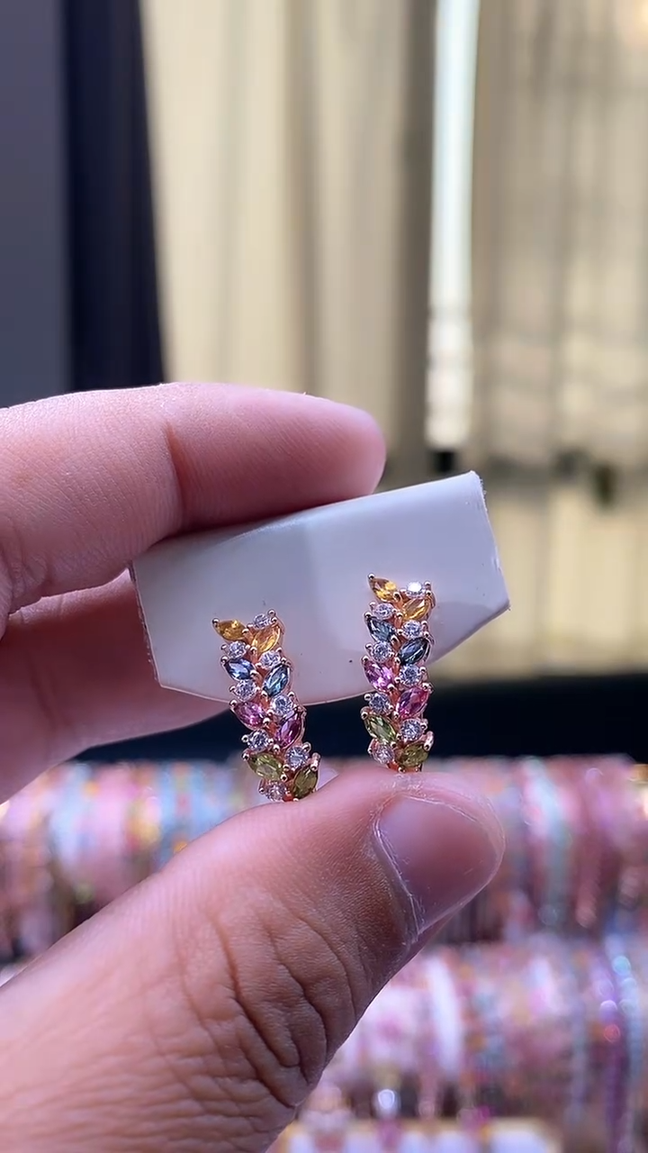 【闪购商品】碧玺耳扣银S925镶嵌1561655565116