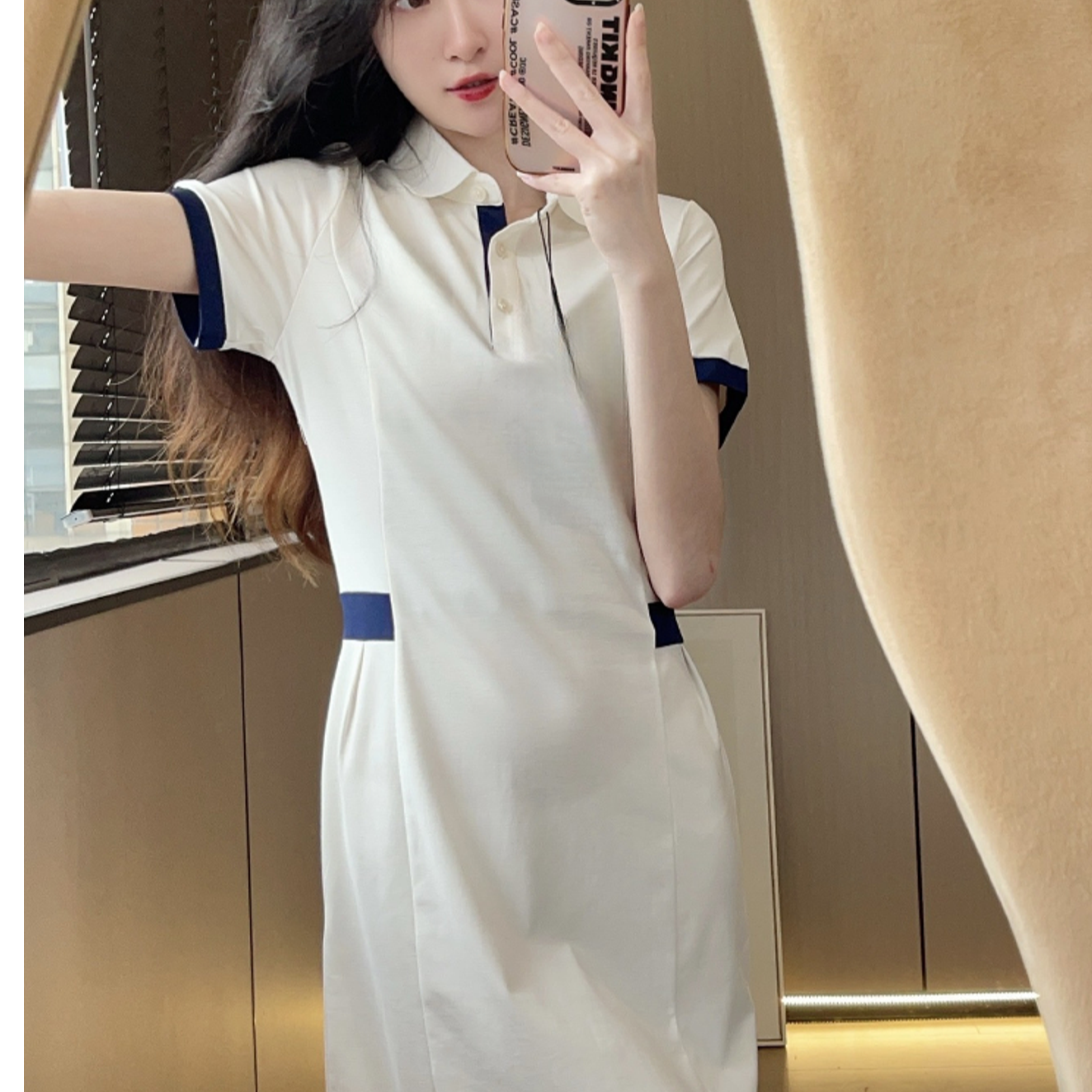 22731-常规连衣裙纯色春季夏季中腰休闲百搭-FY