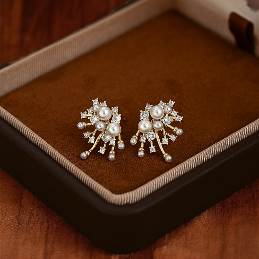 铜合金耳饰 222日韩耳钉耳饰甜美优雅百搭素款小巧简约