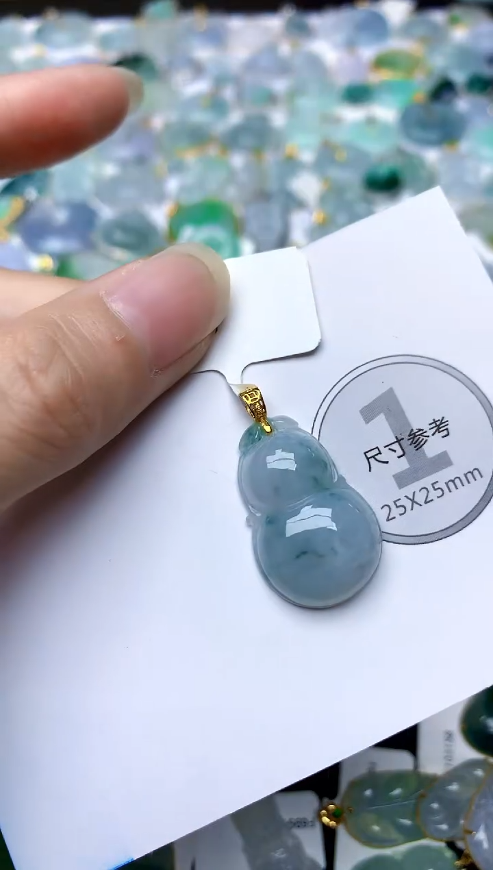 颈饰银S925镶嵌翡翠天然A货翡翠