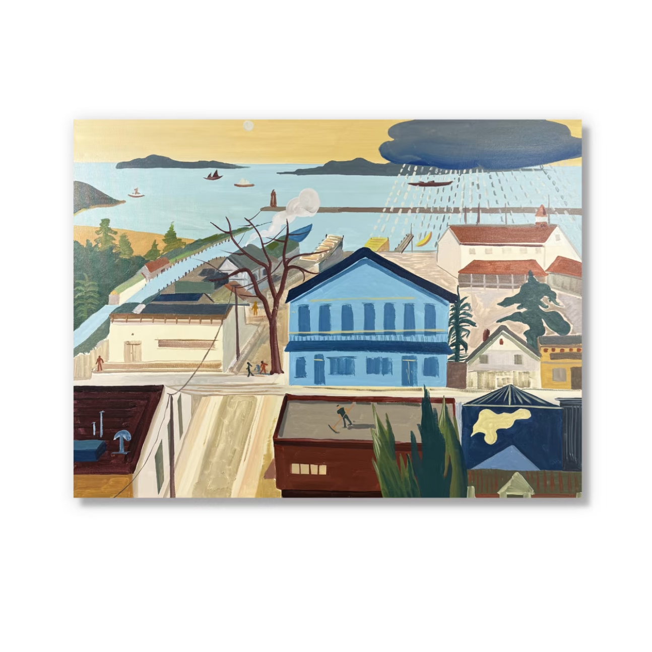 【卡涅雨幕】90*120 丙烯客厅中古复古小众 百搭 艺术装饰挂画