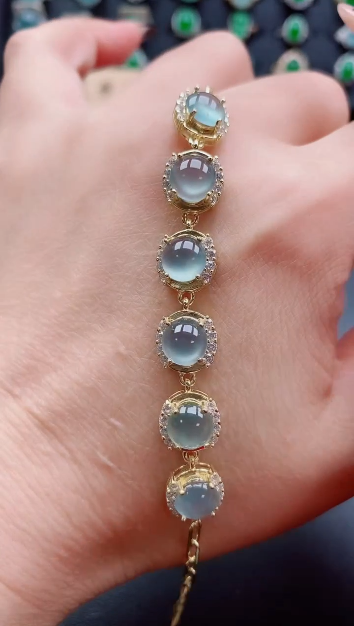 银S925镶嵌戒指翡翠1