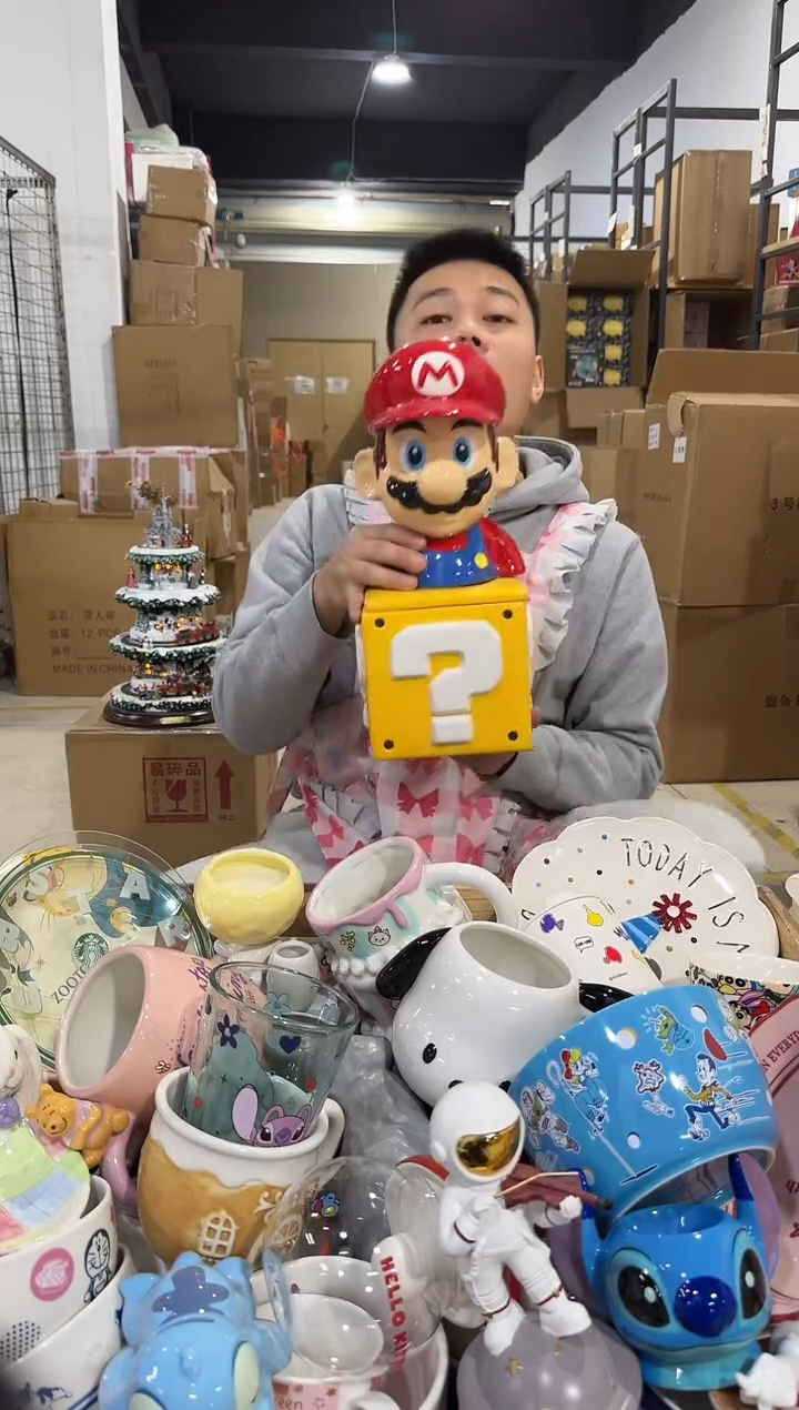 瓷片马里奥问号罐套装