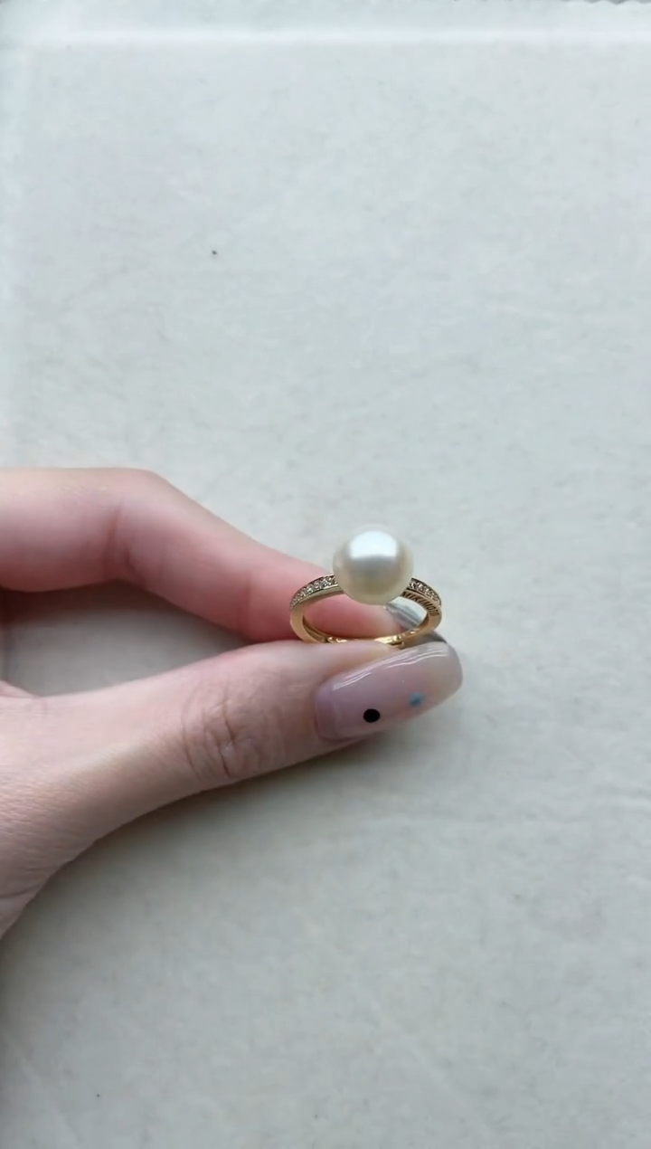 【闪购商品】海水珍珠戒指银S925镶嵌Y7