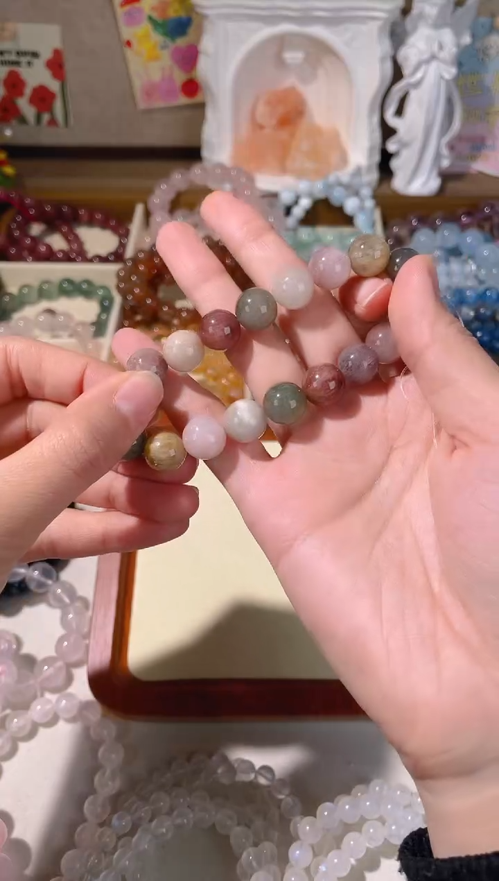 【闪购商品】烟晶手链银S925镶嵌彩兔毛11加