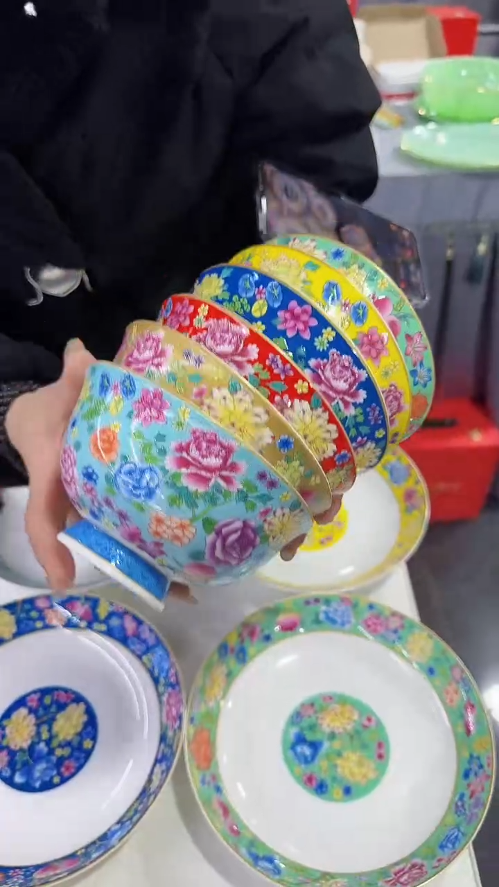 【闪购商品】瓷片5英寸饭碗6个景德镇陶瓷【秦坊】