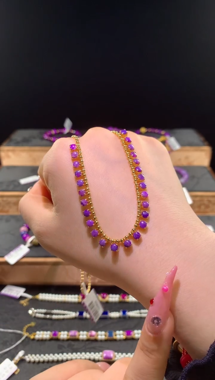 苏纪石（舒俱来）银S925镶嵌.项链