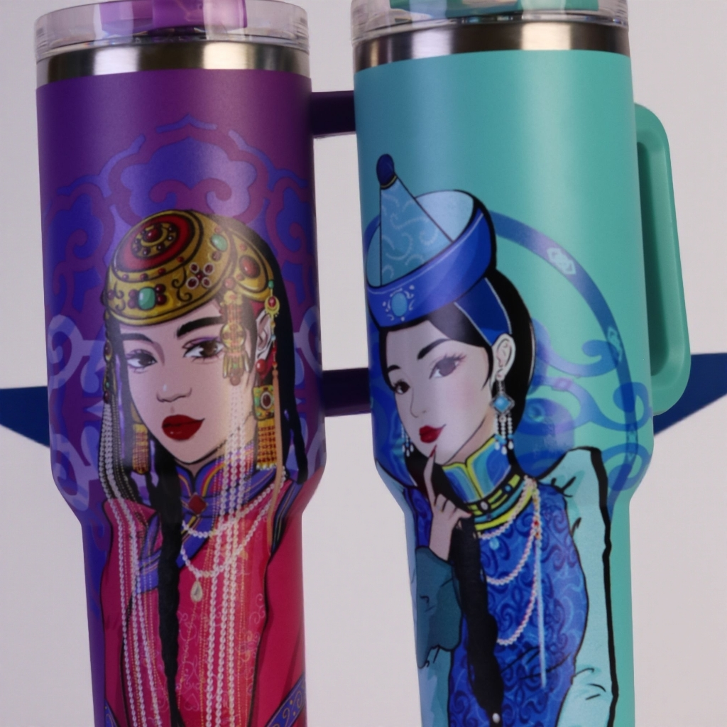 水杯保温杯博物馆复古风多用防锈好民族风个性