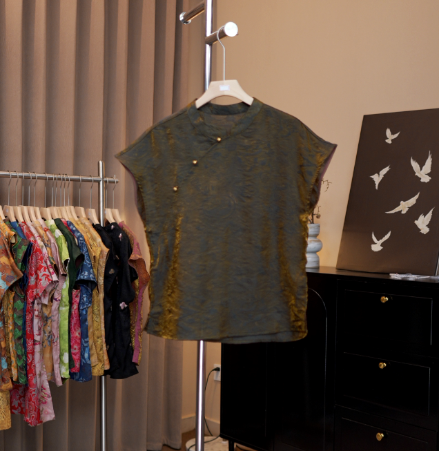 【浮光锦】新中式2025夏季新款上衣小衫国风立领短袖上衣