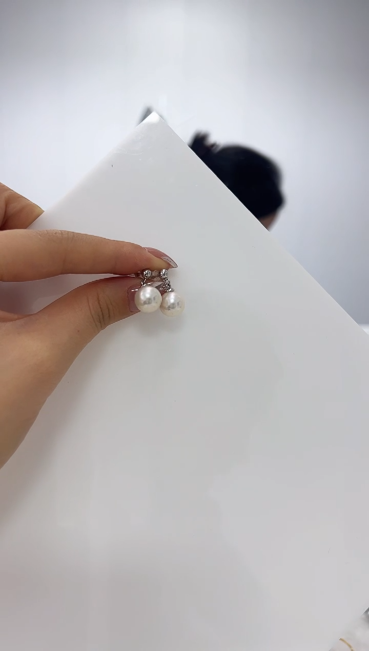 【闪购商品】淡水珍珠DA银S925镶嵌耳钉 9 B571