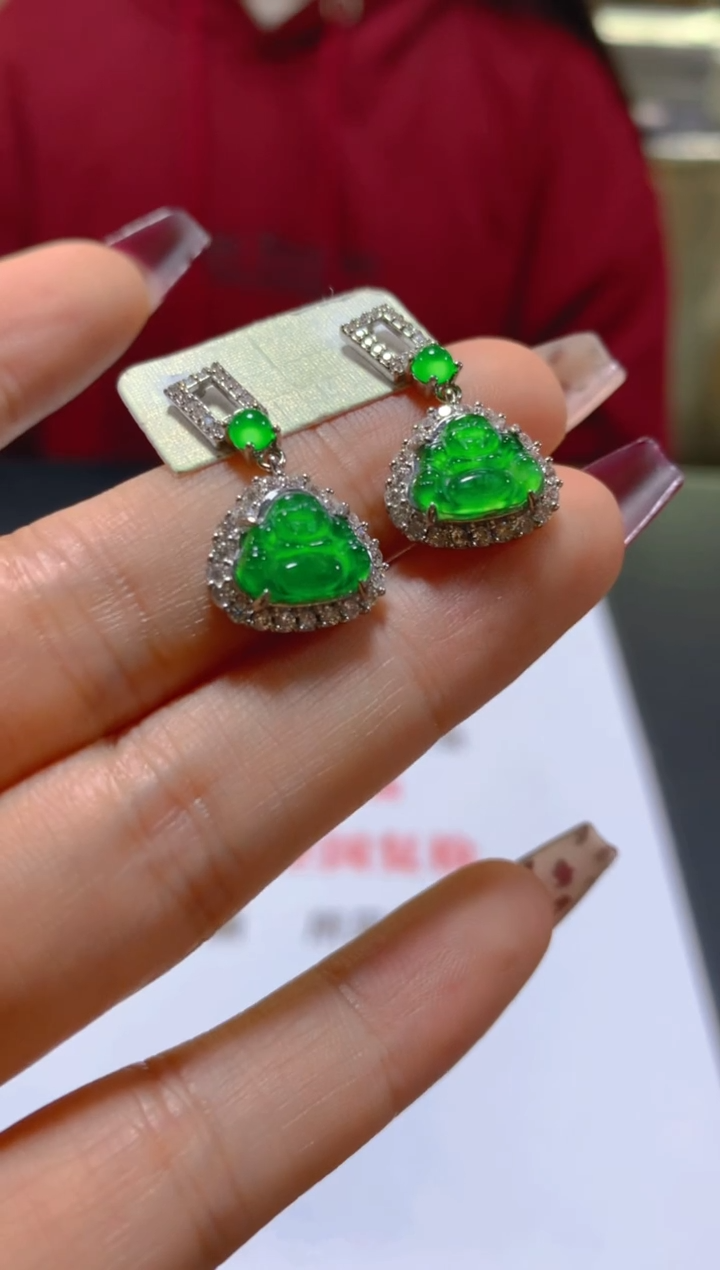 未镶嵌翡翠耳饰多样性发一