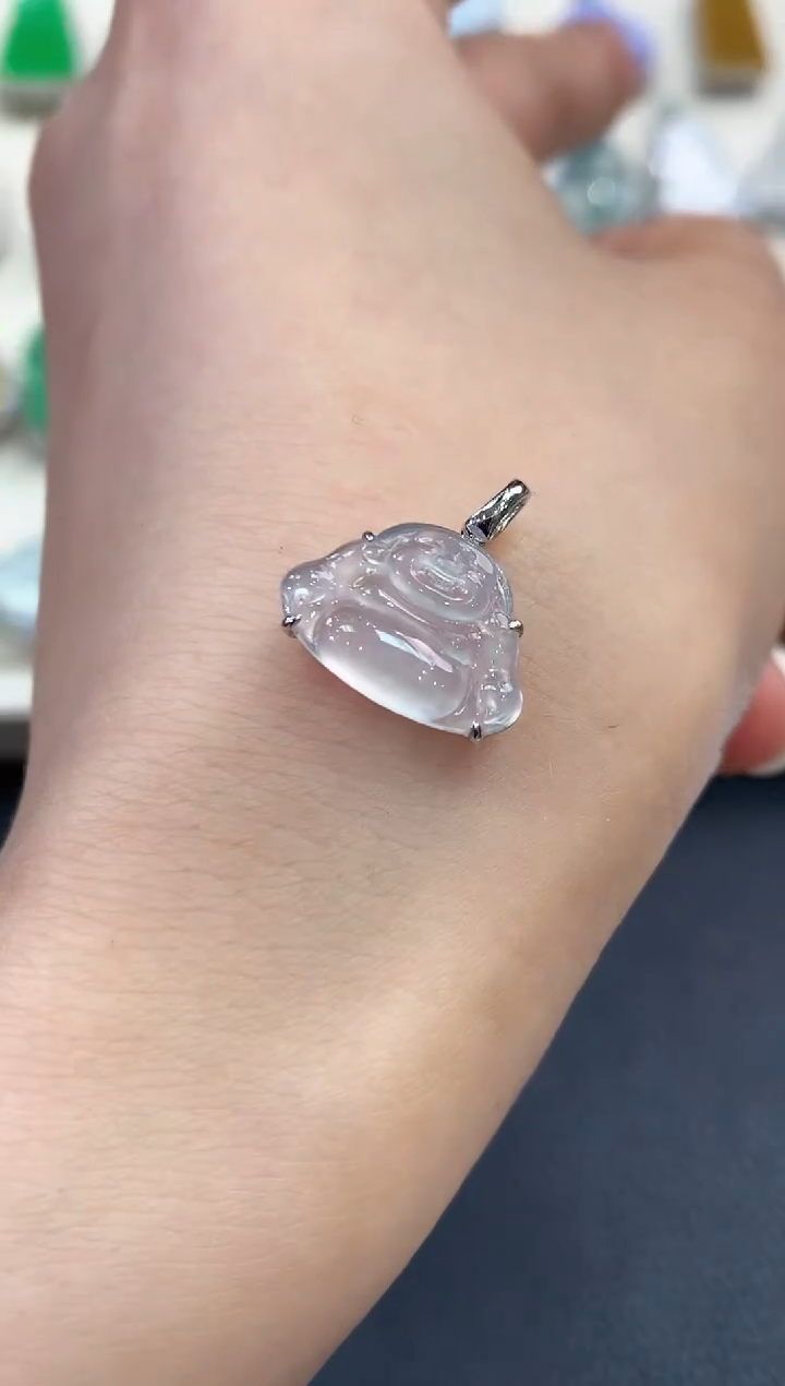 【闪购商品】翡翠吊坠(不含链)18K金镶嵌B24  