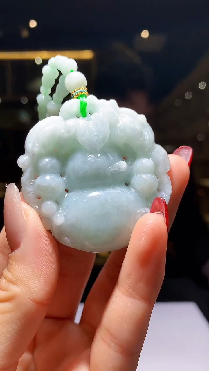 【闪购商品】定制翡翠未镶嵌1004hm-货挂件(赠珠链）18