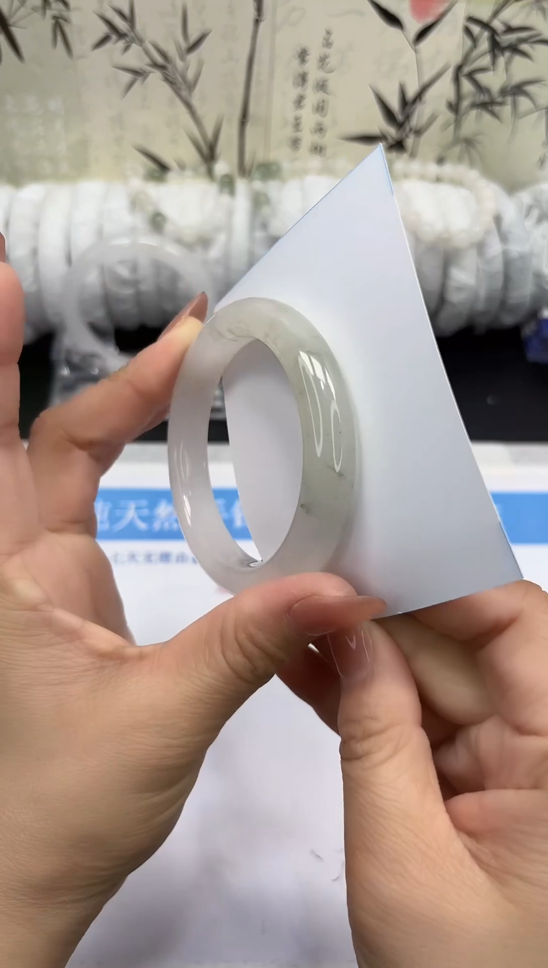 未镶嵌手镯石英质玉A15-54/55/56