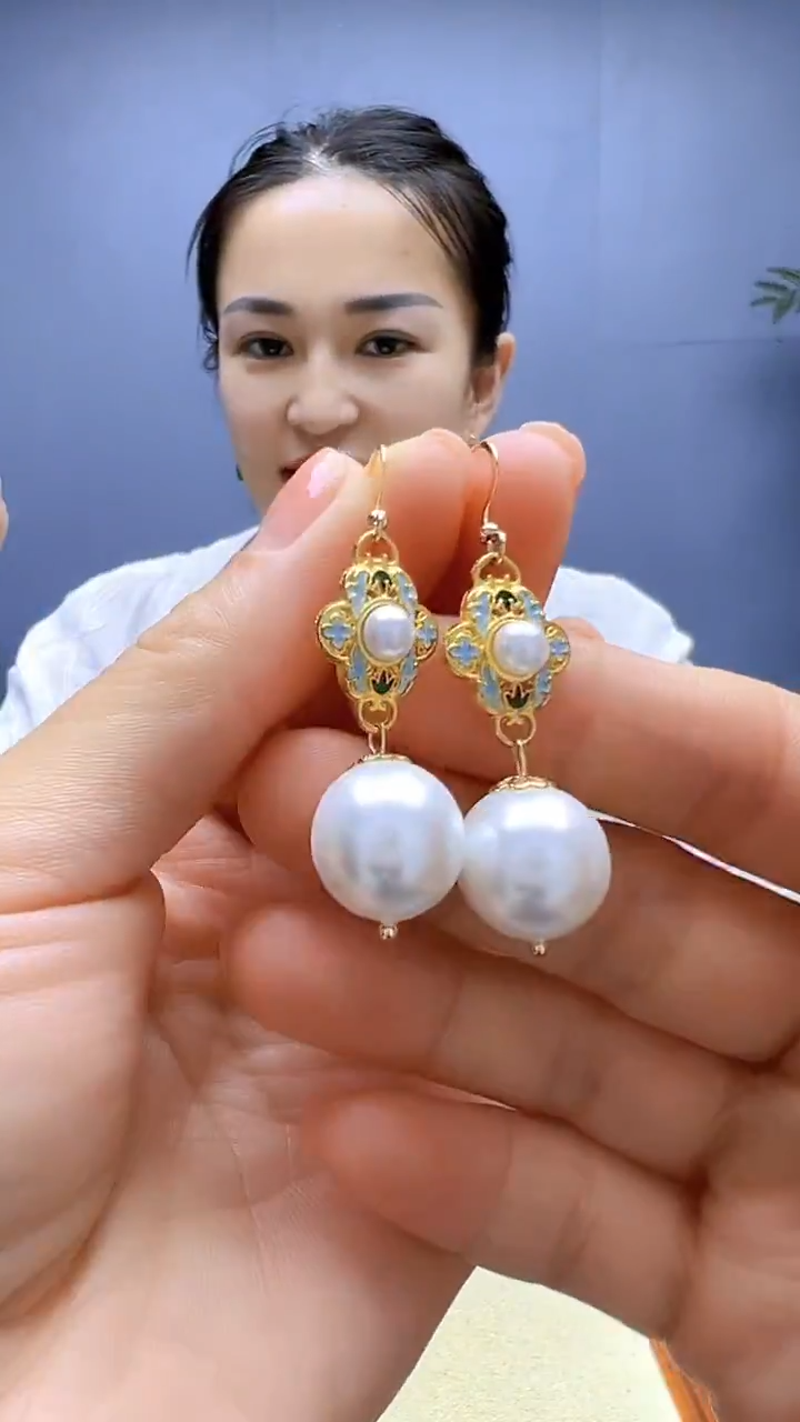 颈饰14K金镶嵌淡水珍珠随昔diy颈饰