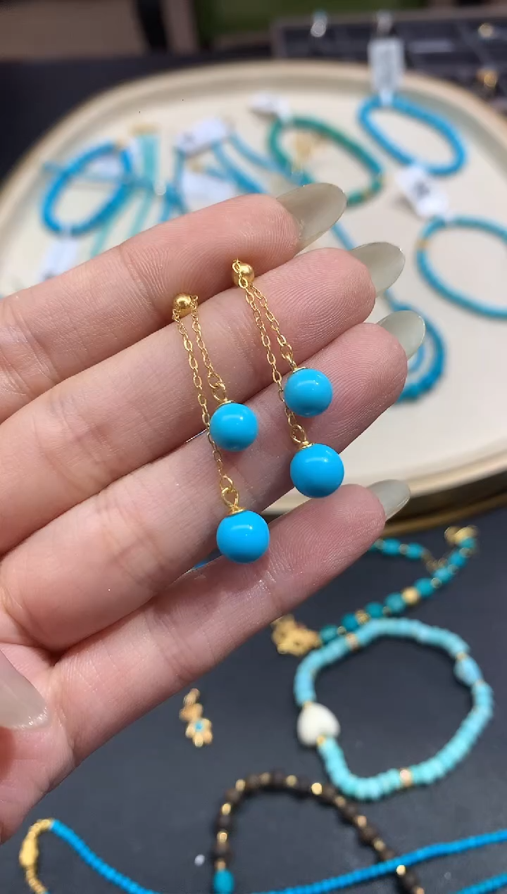 银S925镶嵌翡翠耳饰耳饰|1280