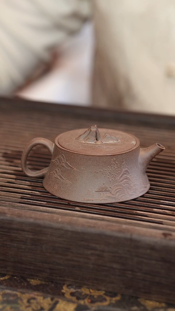 茶壶紫砂原矿手工制作140cc山隐