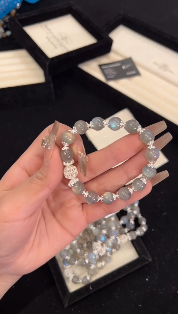 【闪购商品】水晶手链合金灰月光手链x813