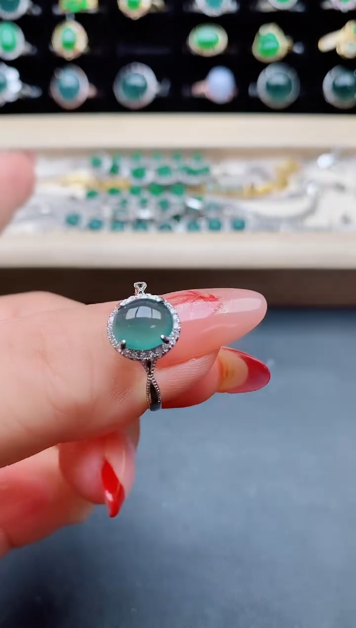 【闪购商品】翡翠戒指银S925镶嵌5805580