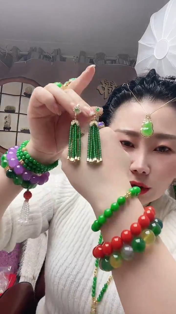 【闪购商品】翡翠耳饰14K金镶嵌77号