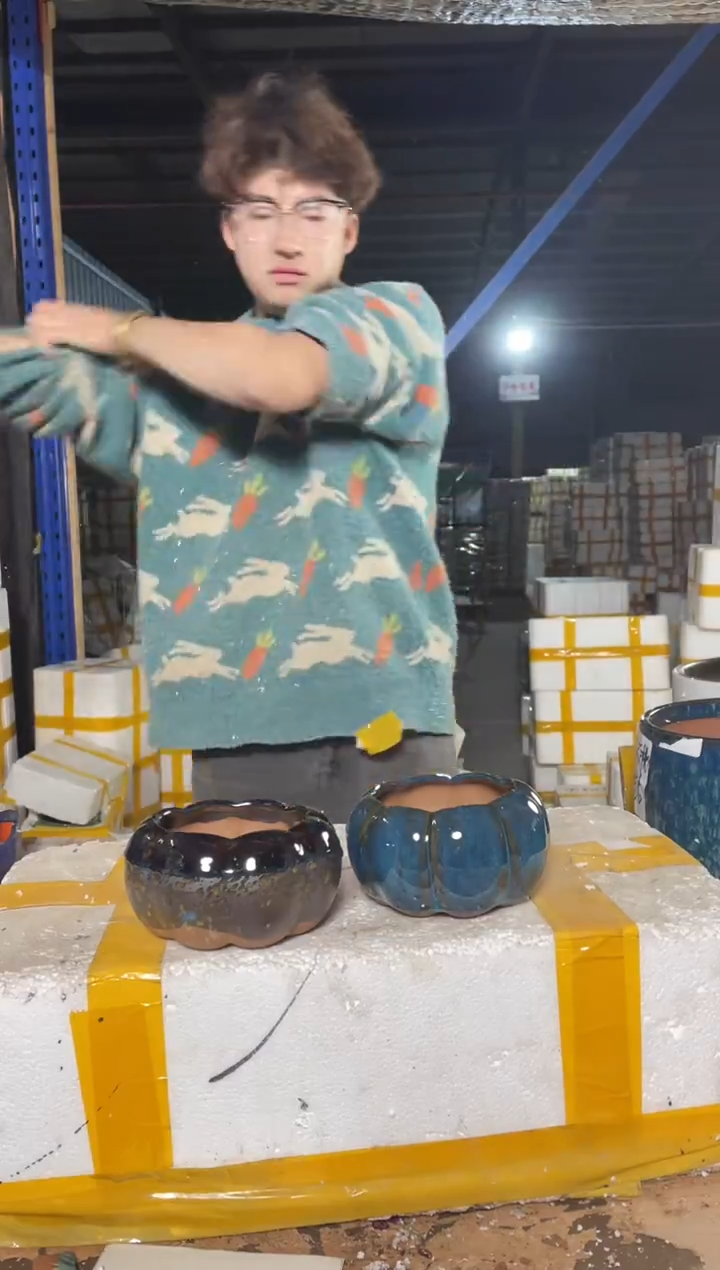 紫砂花盆宜兴紫砂粗陶花盆8.8/28