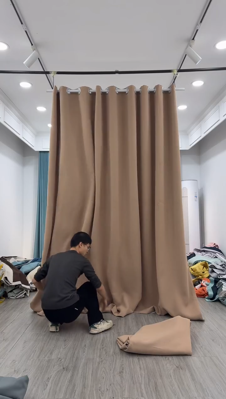 涤纶麦子成品窗帘