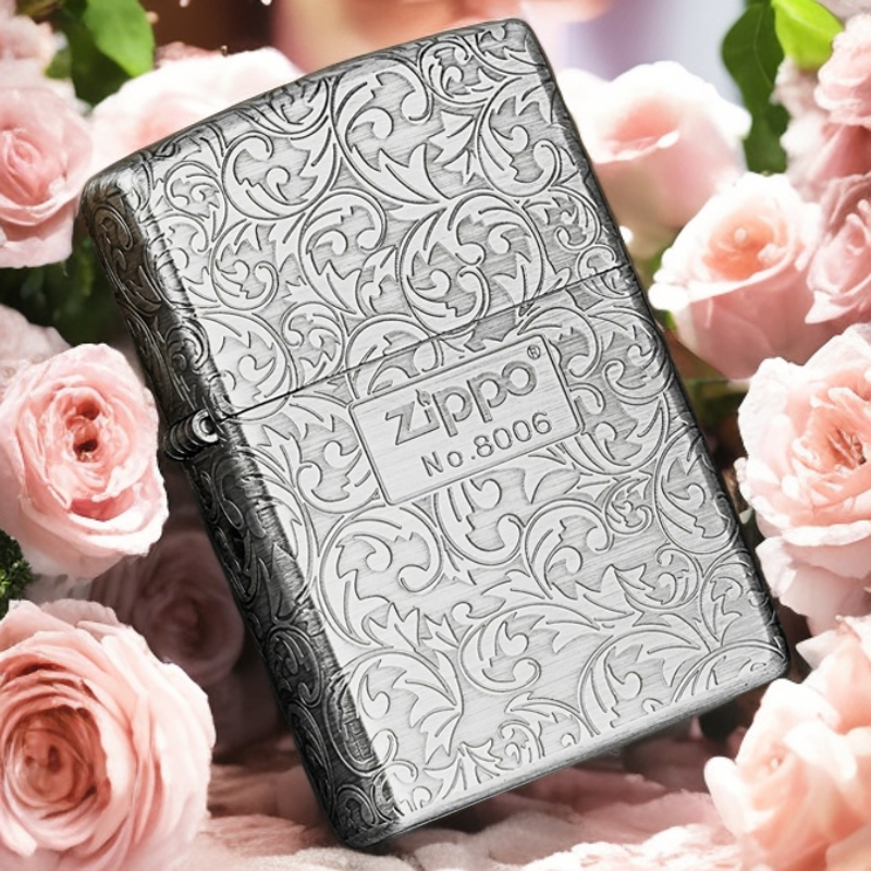 【ZIPPO】Zippo打火机古银唐草中标古银常规五面雕刻DYJ1