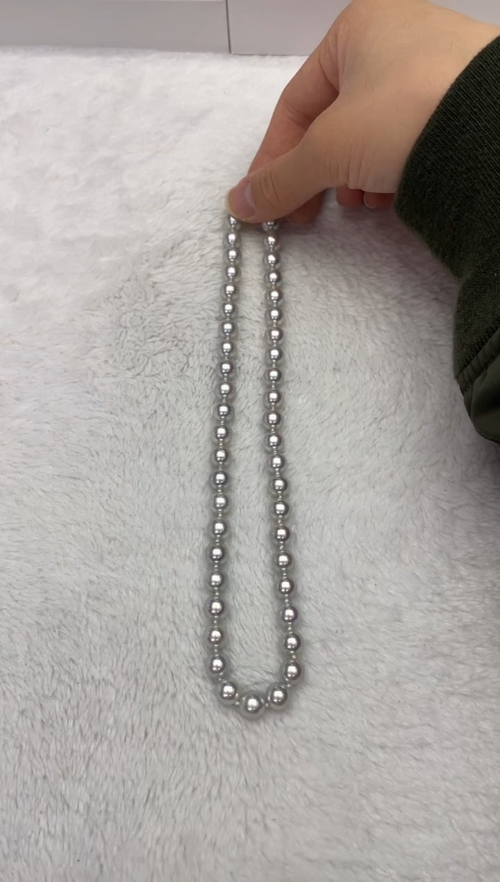 【闪购商品】海水珍珠颈饰未镶嵌AK真多麻8.5-9mm（多样性发一）