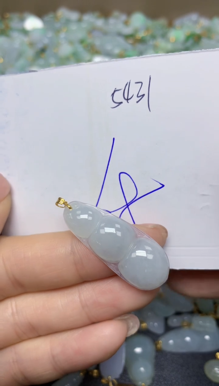 【闪购商品】翡翠挂件18K金镶嵌 天然翡翠A货