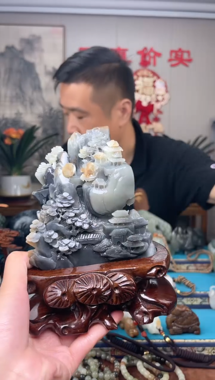 和田玉未镶嵌挂件1