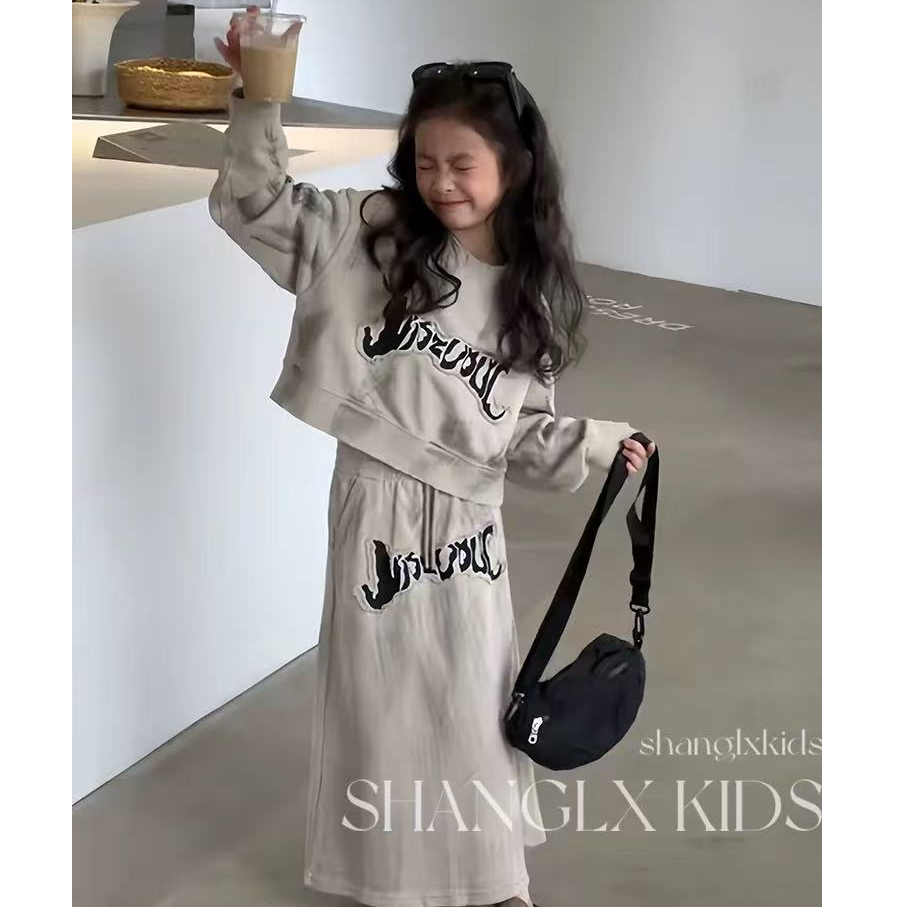 601012 LXJ 韩版秋冬女童款舒适时尚百搭洋气套装