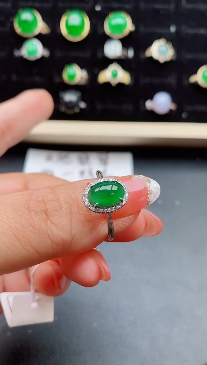 【闪购商品】翡翠戒指银S925镶嵌508050