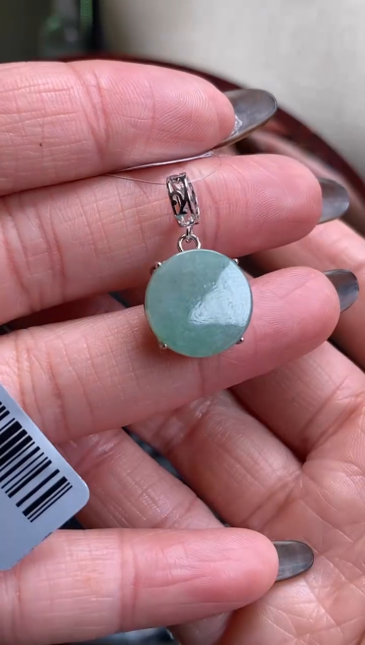 颈饰银S925镶嵌翡翠17278