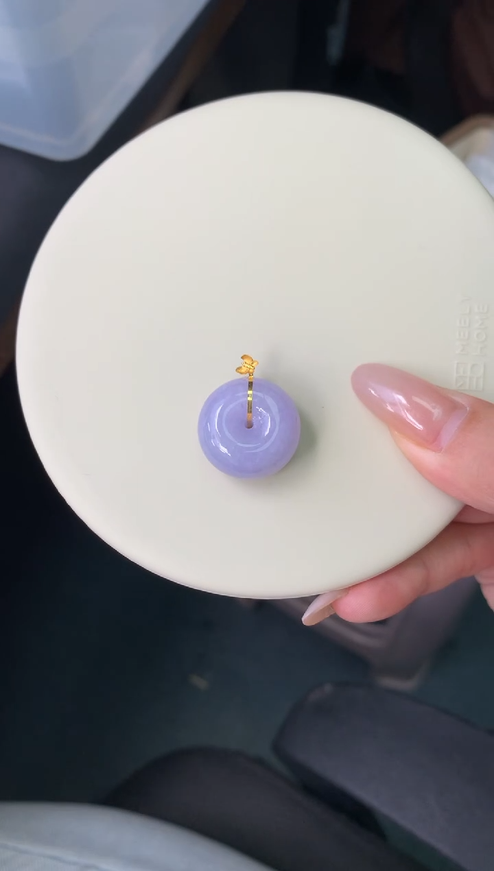 颈饰18K金镶嵌翡翠娉*48小时鉴赏期 退货不扣服务费