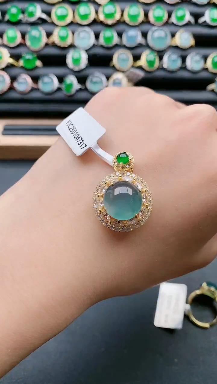 【闪购商品】翡翠戒指银S925镶嵌11111