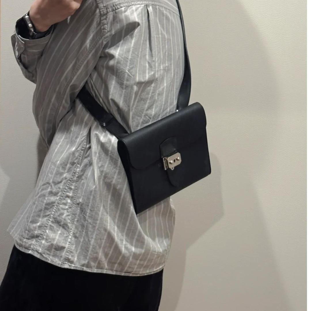 99新 Hermes/爱马仕 小花JerrySac a Depeches 斜挎包 软呢色 U刻