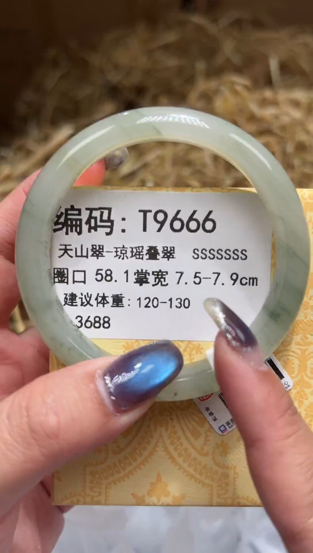 未镶嵌手镯石英质玉T9666