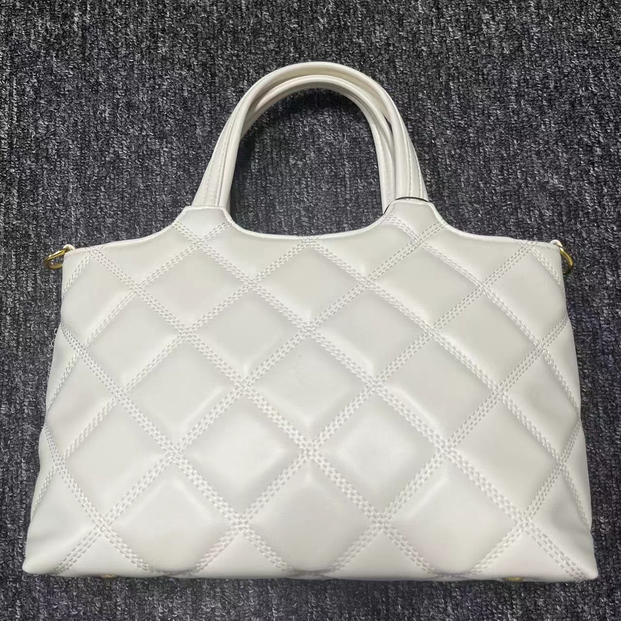 Laugh Queen无手工打造女士包手拎斜跨白色手提购物太袋