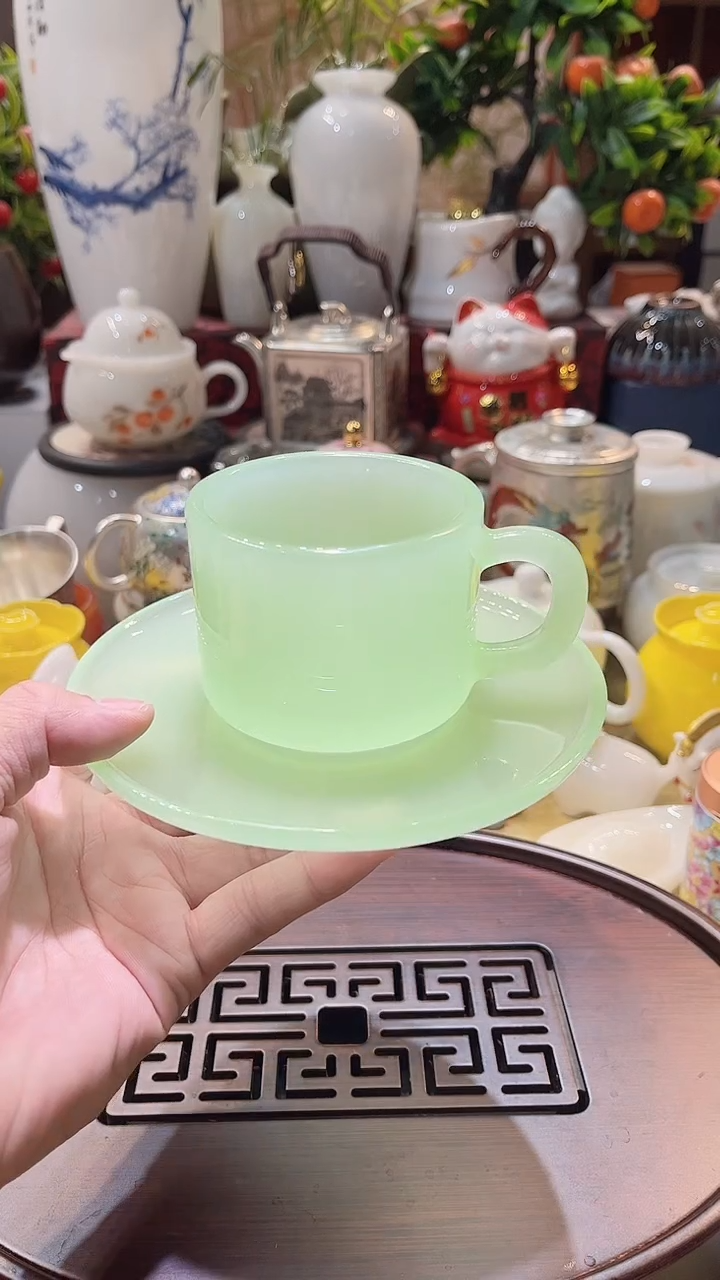 瓷片德艺茶器直播间@@琉璃咖啡绿